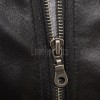 Men Black Leather Bomber Jacket - Vintage Flight Moto Biker Premium Real Sheepskin Padded Shoulder Rib-Knit Slim Fit Zip Coat Men Outerwear