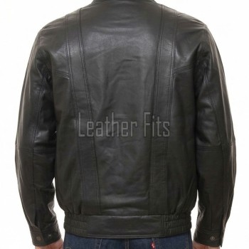 Men Black Leather Bomber Jacket - Vintage Multi-Pocket Pilot Moto Flight Premium Real Sheepskin High Funnel Neck Casual Zip Coat Men Outerwear