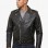 Men Black Leather Biker Jacket - Classic Asymmetric Cross Zip Moto Rider Premium Real Sheepskin Belted Heavy Metal Rock Rocker Men Outerwear