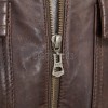 Men Brown Leather Bomber Jacket - Vintage Distressed Sheepskin Cargo Pocket Epaulet Flight Coat Casual Earth Patina Outerwear Men