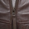 Men Brown Leather Jacket - Premium Sheepskin Utility Coat Turn Down Shirt Collar Multi Zipper Classic Smooth Casual Outerwear Men