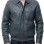 Men Petrol Blue Leather Jacket - Premium Sheepskin Bomber Coat Turn Down Shirt Collar Vertical Panel Concealed Zip Flight Casual Outerwear