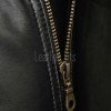Men Black Leather Jacket - Premium Real Sheepskin Bomber Coat Turn Down Shirt Collar Multi Vertical Panel Fly Front Windbreaker Casual Men