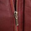 Men Burgundy Leather Jacket - Premium Sheepskin Bomber Coat Turn Down Shirt Collar Multi Vertical Panel Fly Front Windbreaker Casual Wine