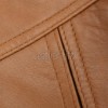 Men Tan Leather Jacket - Premium Sheepskin Bomber Coat Turn Down Shirt Collar Camel Multi Vertical Panel Fly Front Windbreaker Casual Men