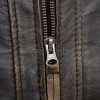 Men Brown Leather Jacket - Premium Distressed Cafe Racer Biker Coat Quilted Shoulder Stand Collar Vintage Washed Multi Pocket Classic Men