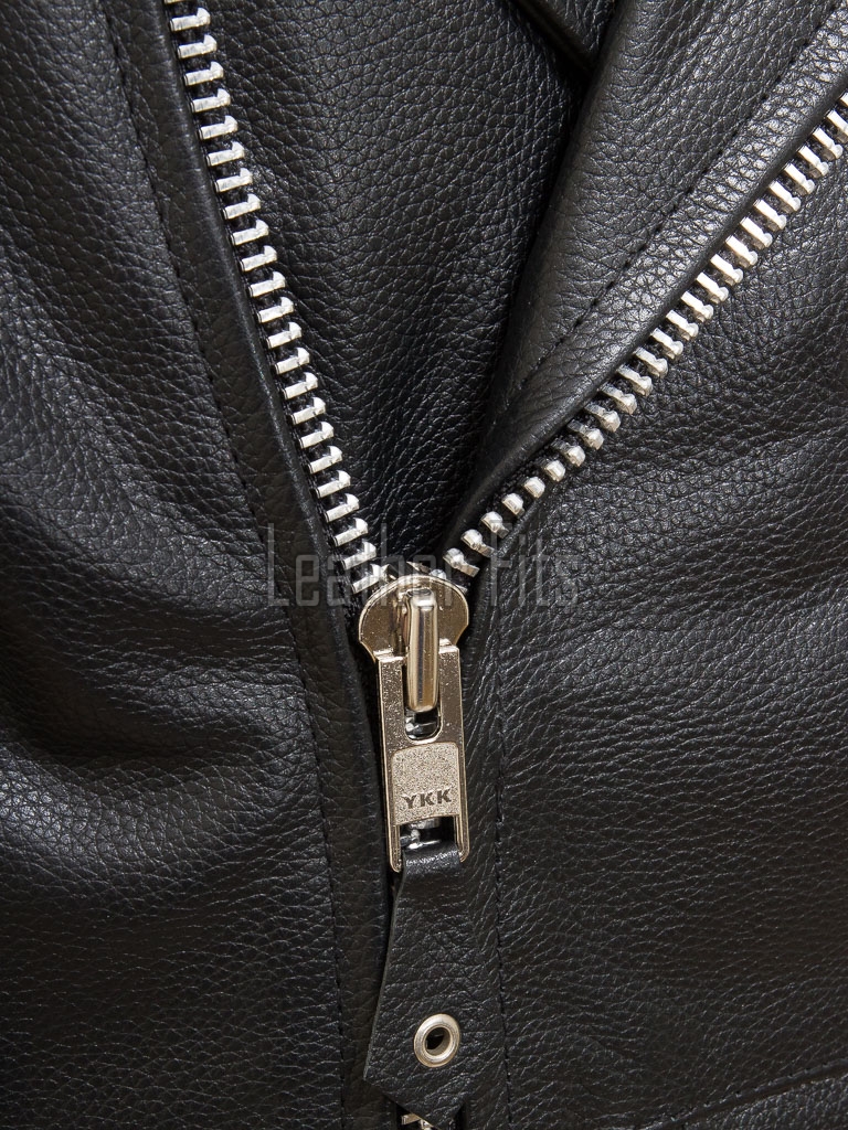 Men Black Leather Jacket - Premium Pebbled Brando Biker Coat Asymmetric Zip Shoulder Epaulets Belted Classic Punk Rock Heavy Moto Men