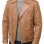 Men Brown Leather Jacket - Premium Tan Brando Biker Coat Asymmetric Zip Shoulder Epaulets Belted Classic Punk Rock Heavy Moto Rider Men