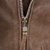 Men Brown Leather Jacket - Premium Distressed Brando Biker Coat Vintage Asymmetric Zip Shoulder Epaulets Belted Heavy Rock Moto Rider Men