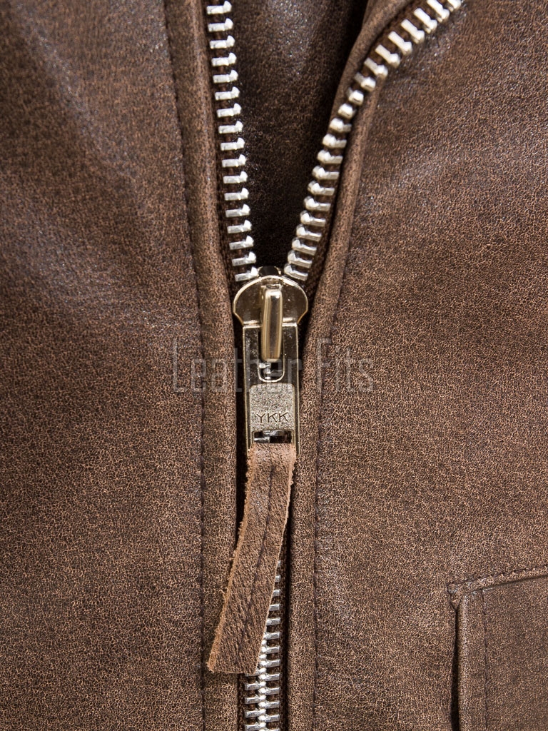 Men Brown Leather Jacket - Premium Distressed Brando Biker Coat Vintage Asymmetric Zip Shoulder Epaulets Belted Heavy Rock Moto Rider Men