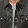 Men Black Leather Jacket - Premium Genuine Soft Cowhide Western Shirt Slim Fit Casual Classic Snap Button Luxury Vintage Moto Outerwear Men
