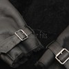 Men Black Leather Aviator Jacket - Premium B3 Shearling Bomber Winter Coat Asymmetrical Zip Warm Faux Fur Collar Moto Rider Outerwear Men