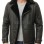 Men Black Leather Aviator Jacket - Premium B3 Shearling Bomber Winter Coat Asymmetrical Zip Warm Faux Fur Collar Moto Rider Outerwear Men