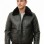 Men Dark Brown Leather Jacket - Premium G1 Flight Bomber Military Coat Removable Black Fur Collar Ribbed Knit Trim Cargo Pockets Outerwear