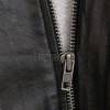 Men Dark Brown Leather Jacket - Premium G1 Flight Bomber Military Coat Removable Black Fur Collar Ribbed Knit Trim Cargo Pockets Outerwear