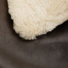 Men Brown Leather Bomber Jacket - Premium G1 Flight Military Aviator Coat Removable Cream Fur Collar Ribbed Knit Trim Cargo Pockets Outerwear