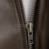 Men Brown Leather Bomber Jacket - Premium G1 Flight Military Aviator Coat Removable Cream Fur Collar Ribbed Knit Trim Cargo Pockets Outerwear