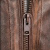 Men Distressed Brown Leather Jacket - Premium Vintage Cafe Racer Biker Motorcycle Coat Stand Collar Multi Pocket YKK Zip Tactical Outerwear