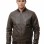 Men Brown Leather Bomber Jacket - Premium Classic MA1 Flight Aviator Coat Ribbed Knit Trim Minimalist Sleek Genuine Casual Outerwear