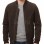 Men Brown Suede Bomber Jacket - Premium Classic MA1 Flight Aviator Coat Ribbed Knit Trim Quilted Wind Flap Sleek Soft Genuine Outerwear