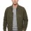 Men Olive Green Suede Bomber Jacket | Premium Khaki Aviator Flight Coat | Tailored Ribbed Trim & High-Density Quilted Storm Guard