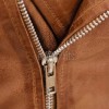 Men Cognac Tan Leather Rider Jacket | Premium Genuine Cowhide Asymmetric Zipper Coat | Tailored Classic Lapel Collar Sleek Urban Outerwear