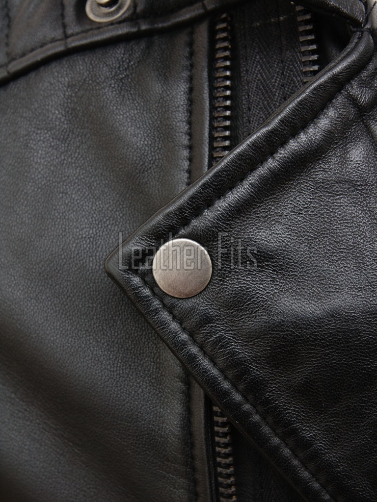 Men Black Leather Biker Jacket | Genuine Sheepskin Asymmetric Motorcycle Coat | Premium Quilted Shoulder Slanted Zipper Urban Rider Shell