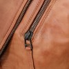 Men Tan Brown Leather Biker Jacket | Vintage Sheepskin Asymmetric Motorcycle Coat | Premium Quilted Shoulder Slanted Zipper Rider Outerwear
