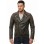 Men Distressed Charcoal Biker Jacket | Vintage Dark Brown Asymmetric Motorcycle Coat | Premium Quilted Shoulder Slanted Zipper Rider Shell