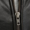 Men Black Leather Hooded Bomber Jacket | Insulated Urban Moto Puffer Coat | Premium Detachable Hood Ribbed Trim Pocketed Outerwear