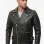 Men Black Leather Biker Jacket | Vintage Diamond Quilted Asymmetric Motorcycle Coat | Premium Leather Rider Jacket Side Buckle Branded Shell