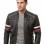 Men Black Leather Cafe Racer Jacket | Vintage Retro Striped Motorcycle Coat | Premium Ribbed Padded Shoulder Rider Side Buckle Biker Armor