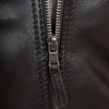 Men Black Leather Cafe Racer Jacket | Vintage Retro Striped Motorcycle Coat | Premium Ribbed Padded Shoulder Rider Side Buckle Biker Armor