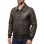 Men Dark Brown Leather Bomber Jacket | Classic Turn Down Point Collar MA1 Aviator | Premium Lambskin Ribbed Cuff Waistband Outerwear Flight Coat