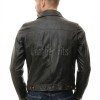 Men Black Leather Trucker Jacket | Premium Vintage Genuine Sheepskin Western Coat | Classic Turn Down Shirt Collar Button Up Denim Style Outerwear