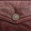 Men Oxblood Leather Trucker Jacket | Premium Vintage Plum Genuine Lambskin Casual Coat | Western Classic Button Up Denim Style Fitted Outerwear