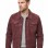 Men Maroon Suede Leather Trucker Jacket | Premium Genuine Suede Western Shacket | Classic Turn Down Shirt Collar Button Up Slim Fit Outerwear