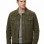 Men Olive Green Suede Trucker Jacket | Premium Genuine Khaki Army Moss Leather Shacket | Vintage Western Button Up Tailored Slim Fit Coat