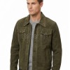 Men Olive Green Suede Trucker Jacket | Premium Genuine Khaki Army Moss Leather Shacket | Vintage Western Button Up Tailored Slim Fit Coat