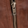 Men Biscuit Tan Leather Racer Jacket | Premium Genuine Soft Lambskin Cafe Biker Outerwear | Vintage Camel Beige Stand Collar Zip Slim Fit Blouson