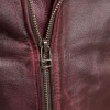 Men Burgundy Oxblood Leather Biker Jacket | Premium Genuine Lambskin Double Rider Moto | Diamond Quilted Shoulder Classic Flap Pocket Coat