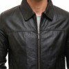 Men Vintage Whiskey Tan Leather Jacket | Premium Genuine Lambskin Cafe Racer Moto | Distressed Cognac Ribbed Sleeve Multi-Pocket Cruiser Coat