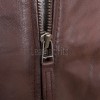 Men Walnut Brown Leather Shirt Collar Jacket | Premium Genuine Lambskin Minimalist Bomber | Smart Casual Paneled Smooth Earth Tone Coat