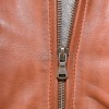 Men Cognac Copper Leather Moto Jacket | Premium Genuine Lambskin Quilted Biker | Smart Casual Vintage Russet Cafe Racer Segmented Urban Coat