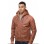Men Cognac Brown Leather Hooded Bomber Jacket | Premium Lambskin Casual Winter Hoodie | Modern Ginger Tan Paneled Streetwear Athleisure Coat