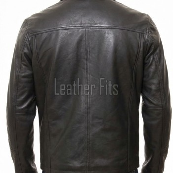 Men Dark Brown Leather Casual Jacket | Premium Lambskin Classic Shirt Collar Winter Coat | Modern Deep Espresso Minimalist Urban Field Blouson