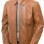 Men Tan Leather Casual Jacket | Premium Lambskin Classic Shirt Collar Winter Coat | Modern Amber Honey Minimalist Urban Field Blouson