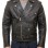 Men Black Leather Fringed Biker Jacket | Premium Cowhide Vintage Rocker Moto Coat | Modern Western Asymmetric Belted Rider Outerwear