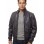 Men Dark Slate Blue Leather Bomber Jacket | Premium Lambskin Hybrid Dual Collar Aviator | Charcoal Navy Tactical Utility Arm Pocket Blouson