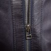 Men Dark Slate Blue Leather Bomber Jacket | Premium Lambskin Hybrid Dual Collar Aviator | Charcoal Navy Tactical Utility Arm Pocket Blouson